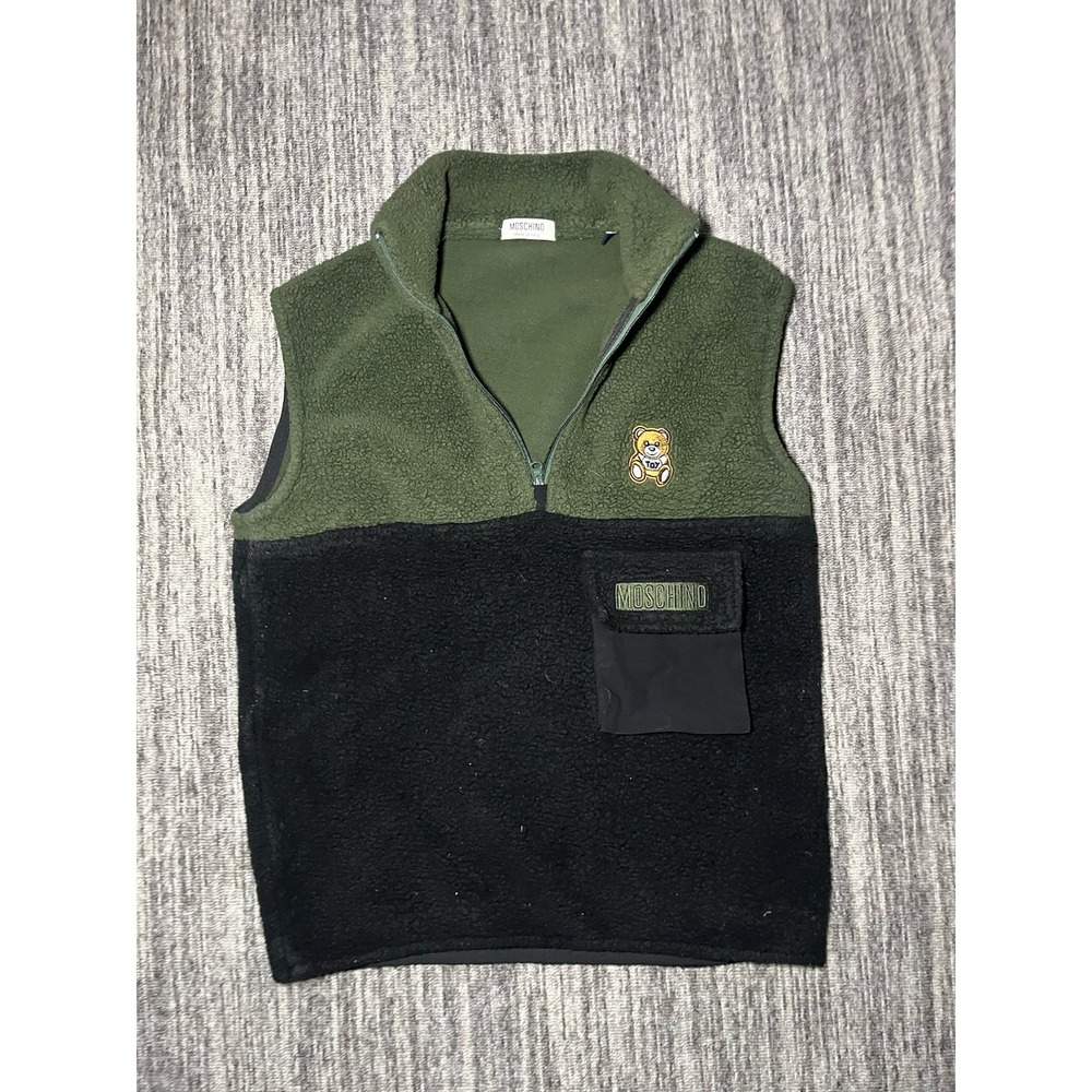 Moschino Couture This Is Not A Toy Men's Size XXL Sweater Vest Green/Black